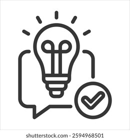 Understanding Outline Icon Vector Illustration