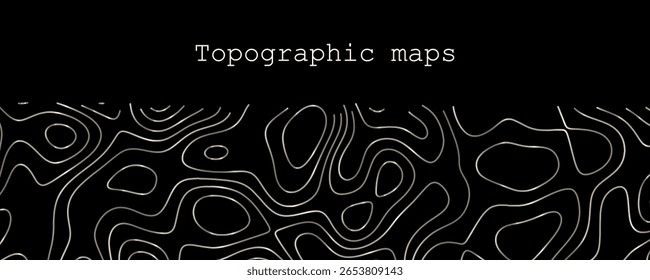 Compreensão de mapas topográficos com linhas de contorno detalhadas e representação de elevação