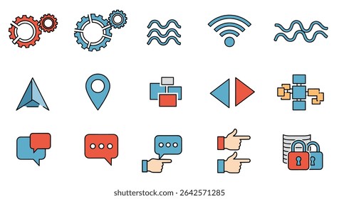 Compreendendo e utilizando vários ícones gráficos para comunicação e navegação digitais aprimoradas