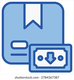 Undervalued Single Icon Blue White