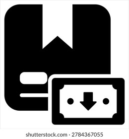 Undervalued Single Icon Glyph Black