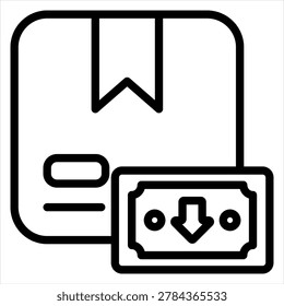Undervalued Single Icon Line Black