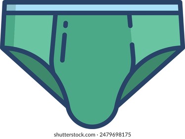 Underware linear color vector illustration icon