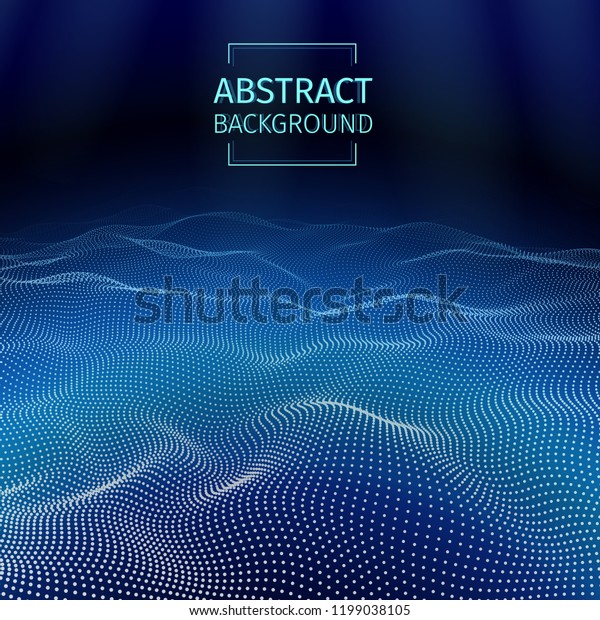 水中の抽象的背景 深海効果 青い海のイラスト 海洋のコンセプト 水波エネルギー 3d未来的な構造 青の背景にドット接続 カラフルな背景 ベクター画像 のベクター画像素材 ロイヤリティフリー