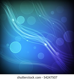Underwater abstract background - Transparent Lights on Colorful Wave. EPS10
