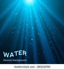 underwater abstract blue shine background vector illustration