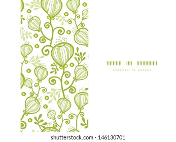 Underwater abstract plants horizontal seamless pattern background