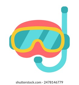 Underwater Adventure: Stylized Snorkeling Gear Illustration