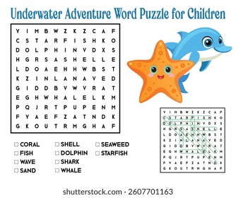Underwater Adventure Word Puzzle for Children