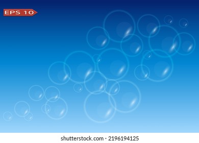 Underwater air bubbles flow. Reflective drink. sparkling pop. Champagne. Sparkling water. Underwater vector texture.