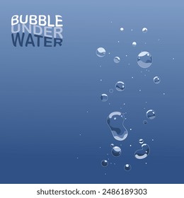 Underwater background with air bubbles. Vector illustration