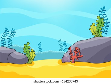 Underwater background cartoon