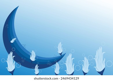 Underwater banner bubbles. Save World oceans day. See or lake, or ocean view