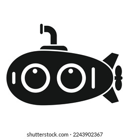 Underwater bathyscaphe icon simple vector. Submarine ship. Sea boat