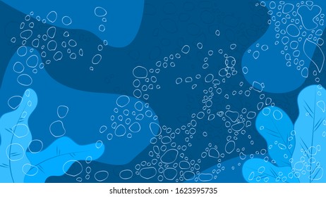 Underwater bubble flat vector illustration