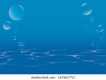 Underwater and bubbles frame material
