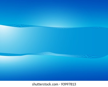 Underwater Bubbles Vector blue Background