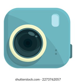 Underwater camera icon cartoon vector. Digital photo. Flash picture