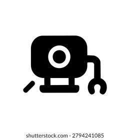 Underwater Camera Icon Containing Marine Photography Equipment, Ocean Exploration Theme, and Adventure Atmosphere