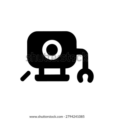Underwater Camera Icon Containing Marine Photography Equipment, Ocean Exploration Theme, and Adventure Atmosphere