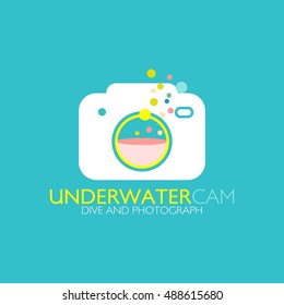 Underwater Camera Logo Template Design. Vector Illustration