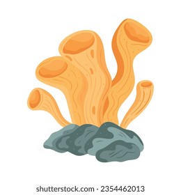 underwater coral marine icon isolated