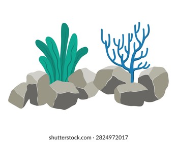 Underwater Coral Reef Ecosystem View Illustrations