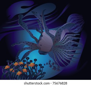 Underwater Creatures, raster also available