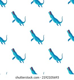 Underwater dinosaur pattern seamless background texture repeat wallpaper geometric vector