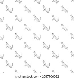Underwater dinosaur pattern vector seamless repeating for any web design