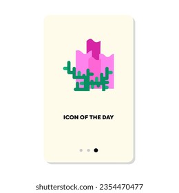 Underwater element vector icon. Corals isolated. Sea life, ocean wildlife, diving, decoration concept. Vector illustration symbol elements for web design