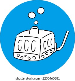 Underwater filter for aquarium (throw-in filter) icon