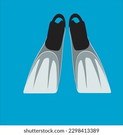Underwater Fin swimming scuba tanks