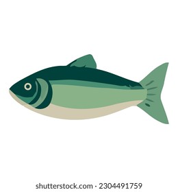 Underwater fish design over white