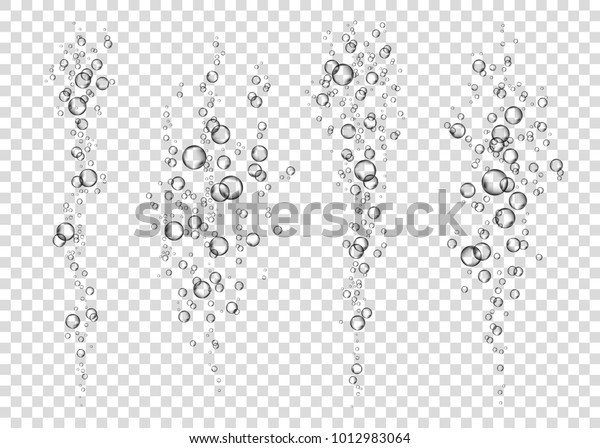 Underwater Fizzing Air Bubbles Flow On Stock Vector Royalty Free