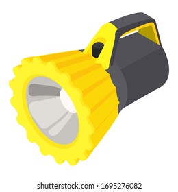 Underwater flashlight icon. Isometric of underwater flashlight vector icon for web design isolated on white background