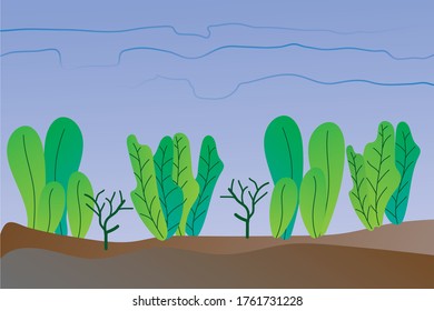 ilustración de vector de fondo plano subacuático