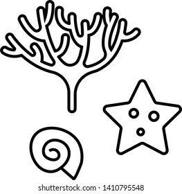 Underwater flat illustration on white
