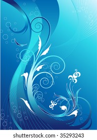 underwater floral background