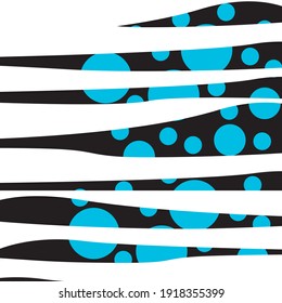 Underwater geometric abstract vector. Bubbles and light on a black background.