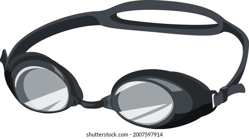 Underwater glasses goggles, Japanese summer traditional icon illustration vector image