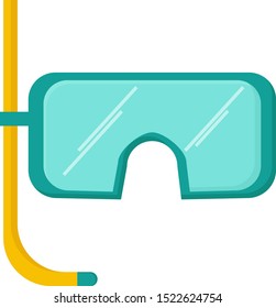 Gafas submarinas, ilustración, vector sobre fondo blanco.