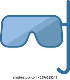 Underwater glasses, illustration, vector on white background