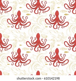  underwater graphic seamless pattern