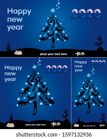 Underwater Happy new year 2020