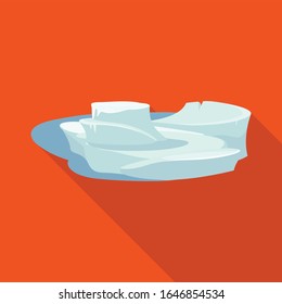 Underwater iceberg vector icon.Flat vector icon isolated on white background underwater iceberg.