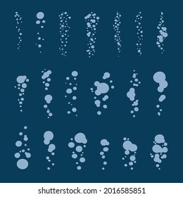 Unterwasser-Meerestiefe mit Silhouetten. Flache Illustration
