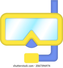 Underwater, mask icon. Simple color vector elements of vacation icons for ui and ux, website or mobile application on white background