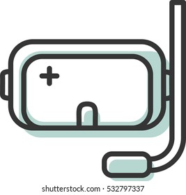 underwater mask vector icon