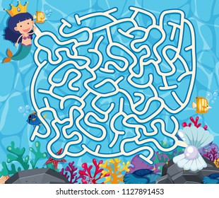 Underwater Maze Puzzle Game illustration